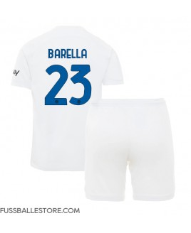 Günstige Inter Milan Nicolo Barella #23 Auswärts Trikotsatzt Kinder 2023-24 Kurzarm (+ Kurze Hosen)